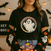 Schattigee Halloween Retro Ghost Happy Haunting T-shirt