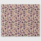 Schattigee Halloween retro patroon licht. Fijne Ha Cadeaupapier (Vlak)