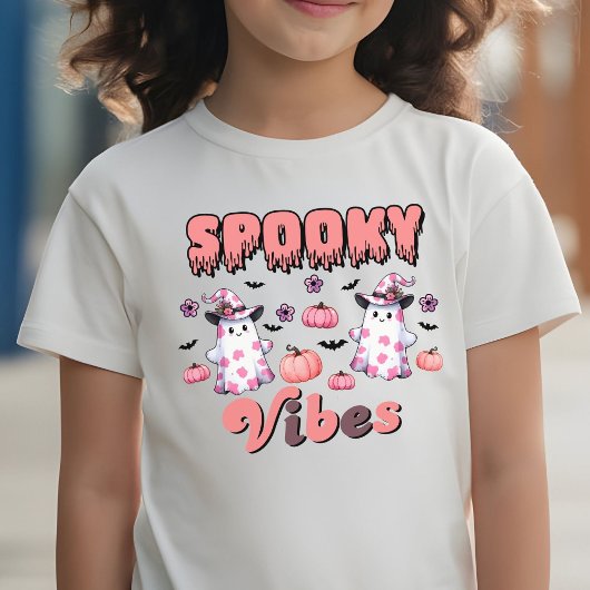 Schattigee Halloween Retro Spooky Vibes Ghosts Pin T-shirt