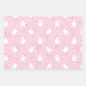Schattigee Halloween roze spook en vleermuis Inpakpapier Vel (Voorkant)