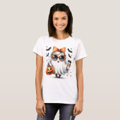 Schattigee Halloween Sassy Ghost T-shirt (Voorkant volledig)