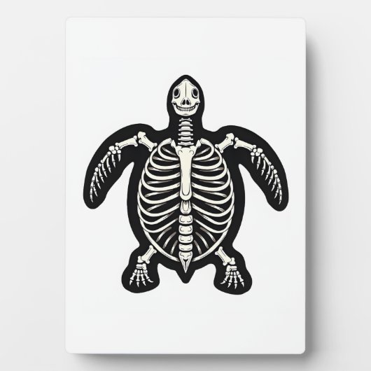Schattigee Halloween schildpad skelet schildpad sc Fotoplaat (voorkant)