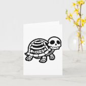 Schattigee Halloween schildpad skelet schildpad sc Kaart (Gele Bloem)