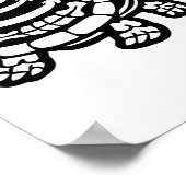 Schattigee Halloween schildpad skelet schildpad sc Poster (Hoek)