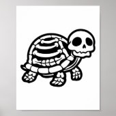 Schattigee Halloween schildpad skelet schildpad sc Poster (Voorkant)