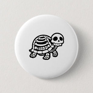 Schattigee Halloween schildpad skelet schildpad sc Ronde Button 5,7 Cm