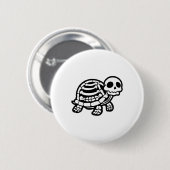 Schattigee Halloween schildpad skelet schildpad sc Ronde Button 5,7 Cm (Voorkant /achterkant)
