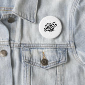 Schattigee Halloween schildpad skelet schildpad sc Ronde Button 5,7 Cm (In situ)