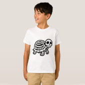 Schattigee Halloween schildpad skelet schildpad sc T-shirt (Voorkant volledig)