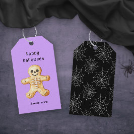 Schattigee Halloween Skeleton Cookie Cadeaulabel