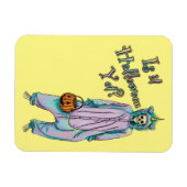 Schattigee Halloween Skeleton Magnet Magneet (Horizontaal)