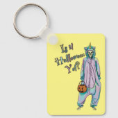 Schattigee Halloween Skeleton Sleutelhanger (Voorkant)