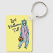 Schattigee Halloween Skeleton Sleutelhanger (Achterkant)