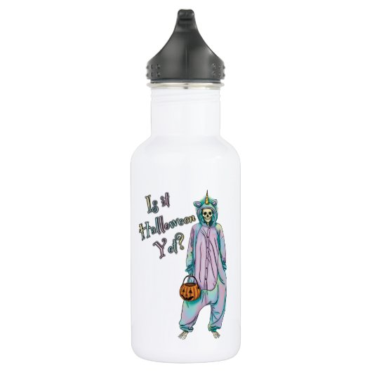 Schattigee Halloween Skeleton Waterfles (Rechts)