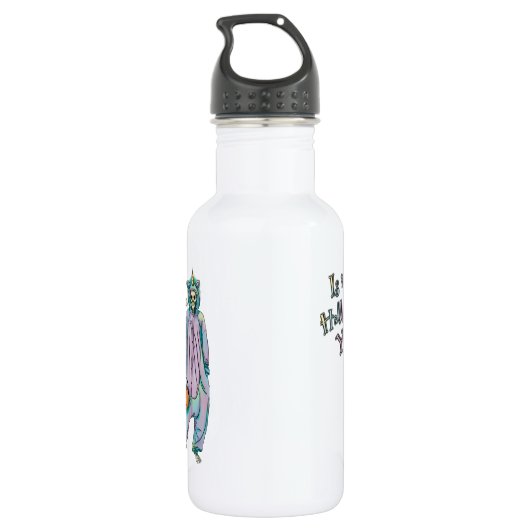 Schattigee Halloween Skeleton Waterfles Waterfles (Achterkant)