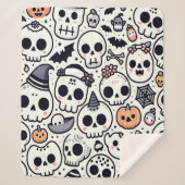 Schattigee Halloween Skull Deken (Voorkant)
