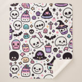 Schattigee Halloween Skull Pattern Deken (Voorkant)