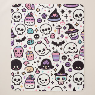 Schattigee Halloween Skull Pattern Deken