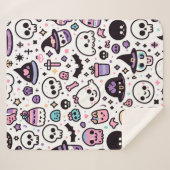 Schattigee Halloween Skull Pattern Deken (Voorkant (horizontaal))
