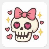 Schattigee Halloween Skull sticker (Voorkant)