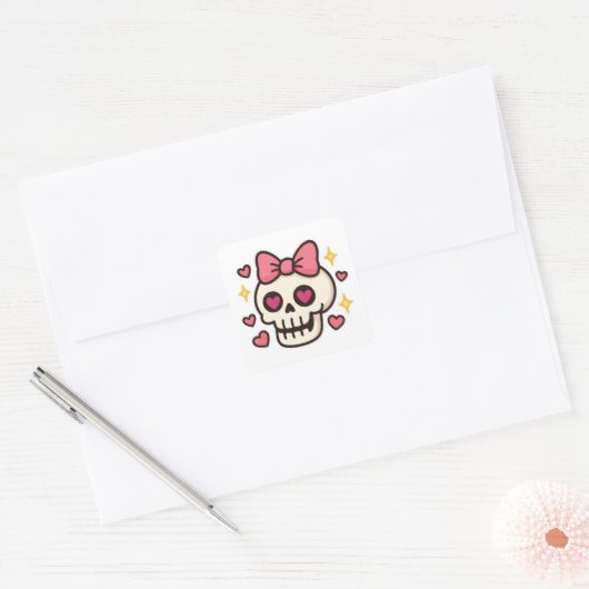 Schattigee Halloween Skull sticker (Envelop)