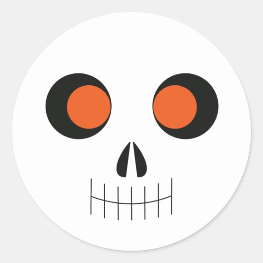 Schattigee Halloween Skull Sticker voor Pop Socket (Voorkant)