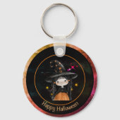 Schattigee Halloween-Sleutelhanger en heksenmeeste Sleutelhanger (Voorkant)