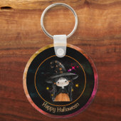 Schattigee Halloween-Sleutelhanger en heksenmeeste Sleutelhanger (Voorkant)