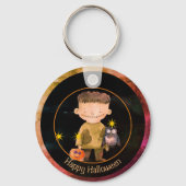 Schattigee Halloween-Sleutelhanger en heksenmeeste Sleutelhanger (Achterkant)