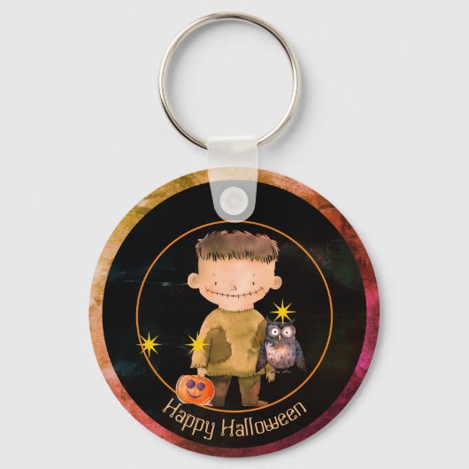 Schattigee Halloween-Sleutelhanger en heksenmeeste Sleutelhanger (Achterkant)
