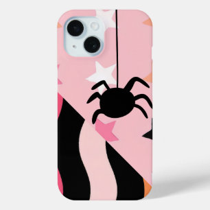 Schattigee Halloween Spider & Stars iPhone 15 Case
