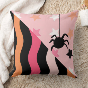 Schattigee Halloween Spider & Stars Kussen