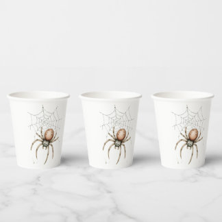 Schattigee Halloween Spider & Web Papieren Bekers