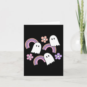 Schattigee Halloween-spoken en regenbogen Kaart