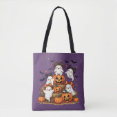 Schattigee Halloween-spoken in Coquette Bows & Pum Tote Bag (Voorkant)
