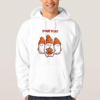 Schattigee Halloween-spoken met pompoen en Oranje  Hoodie