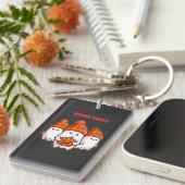 Schattigee Halloween-spoken met pompoen en Oranje Sleutelhanger (Voorkant Rechts)