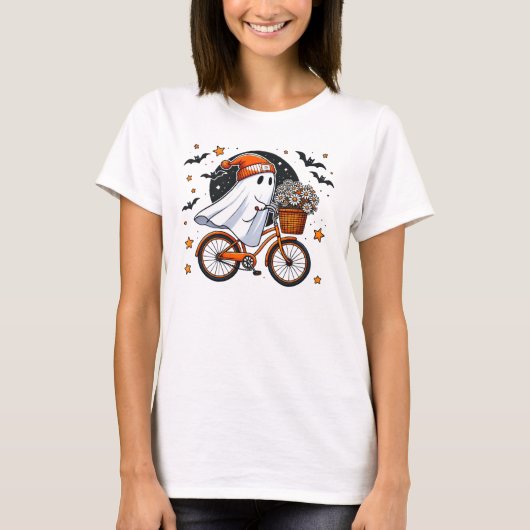 Schattigee Halloween Spook Vrouwen Halloween T-shirt (Voorkant)