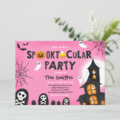 Schattigee Halloween spooktacular huis Kaart (Staand voorkant)
