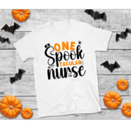 Schattigee Halloween spooktacular verpleegkundige T-shirt