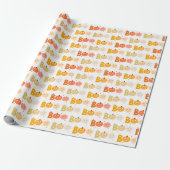 Schattigee Halloween Spooky Boo Creepy Pumpkin Cadeaupapier (Uitgerold)