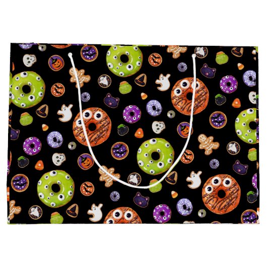 Schattigee Halloween Spooky Cookie Pumpkin Ghost S Groot Cadeauzakje (Achterkant)