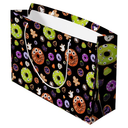 Schattigee Halloween Spooky Cookie Pumpkin Ghost S Groot Cadeauzakje (Achterkant Gekanteld)