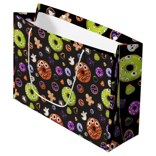 Schattigee Halloween Spooky Cookie Pumpkin Ghost S Groot Cadeauzakje (Voorkant Gekanteld)