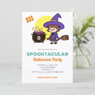 Schattigee Halloween Spooky Kinder Heksenkostuum P Kaart