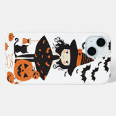 Schattigee Halloween Spooky Witch Black Cat Bats P Case-Mate iPhone Case (Achterkant (horizontaal))
