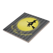 Schattigee Halloween Spooky Witch Custom Tegeltje (Zijkant)
