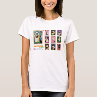 Schattigee Halloween Stamps Character T-Shirt