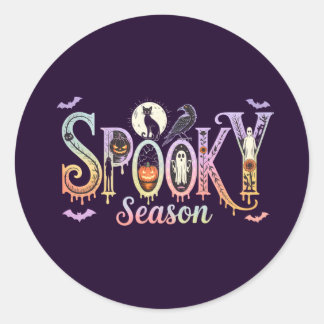 Schattigee Halloween Stickers, Spooky Seizoen Hall Ronde Sticker