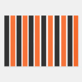 Schattigee Halloween strepen in Sinaasappel en zwa Inpakpapier Vel (Voorkant 3)